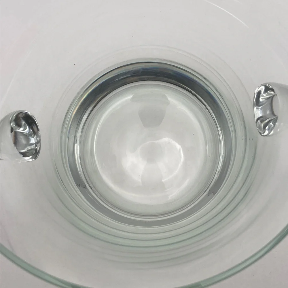 Tiffany & Co. Crystal Scroll Handle Ice Bucket